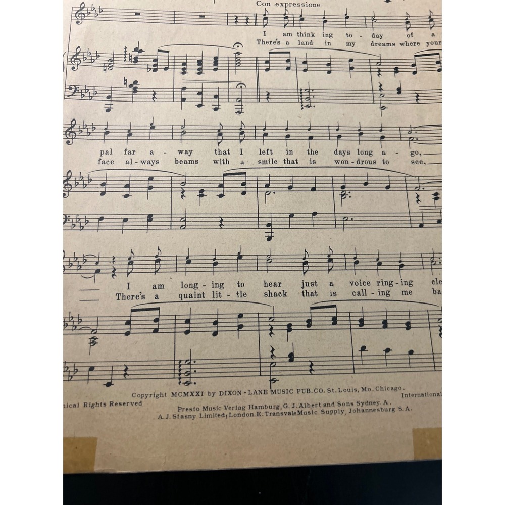 Call Me Back Pal O Mine Waltz Song 1921 Harold Dixon Lawrence Perricone - Picture 7 of 13